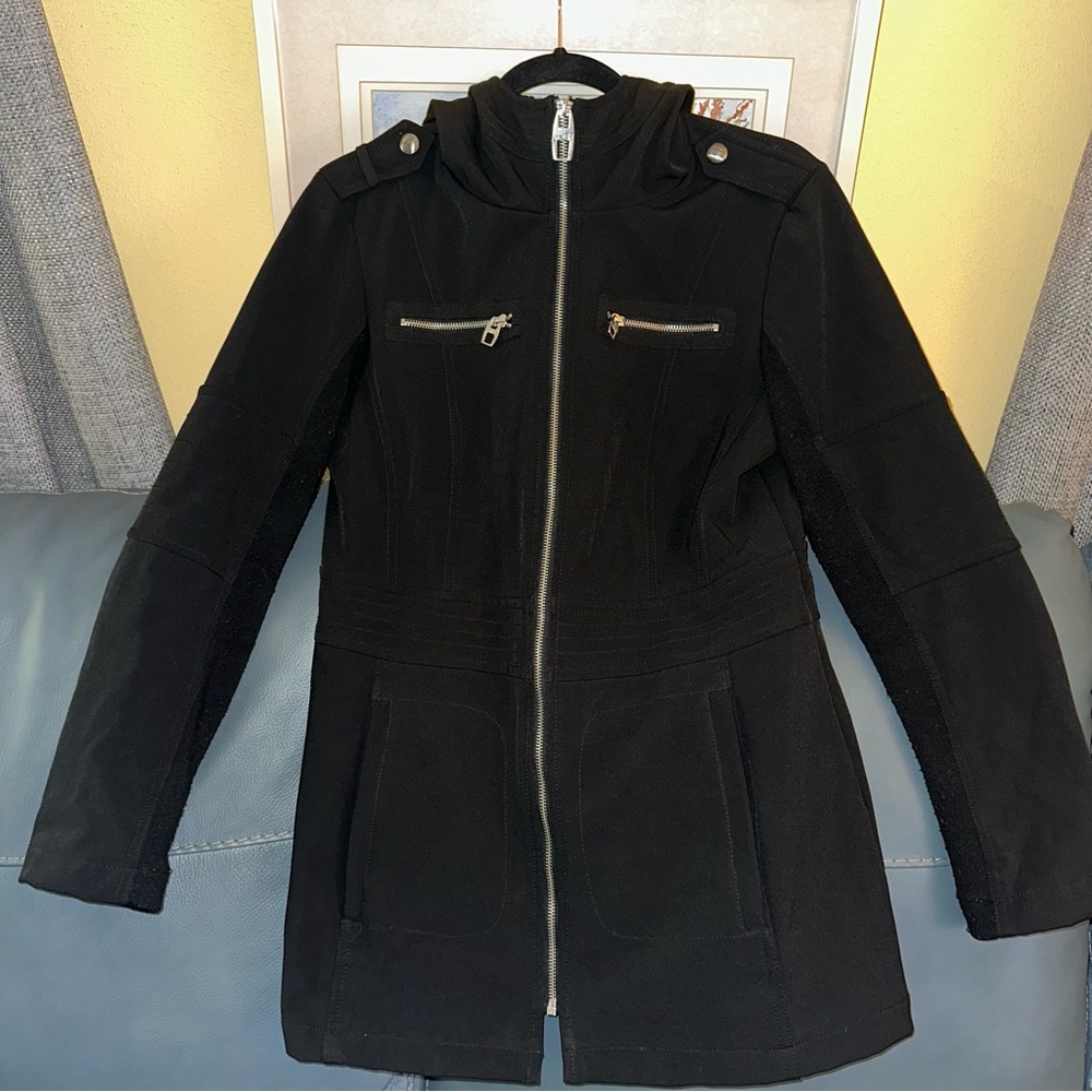Miss Sixty M60 Womens Black Soft Shell Zip Jacket Coat Medium - Picture 2 of 10